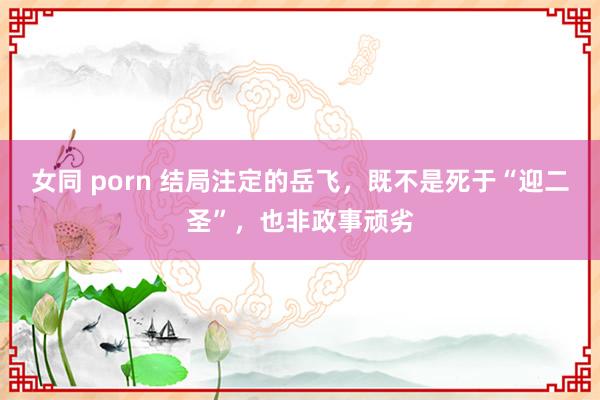 女同 porn 结局注定的岳飞，既不是死于“迎二圣”，也非政事顽劣