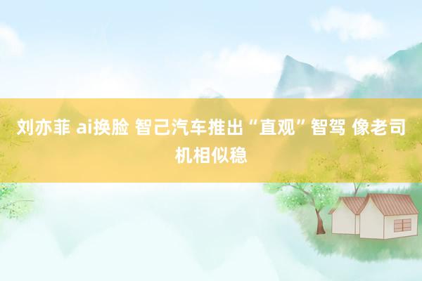 刘亦菲 ai换脸 智己汽车推出“直观”智驾 像老司机相似稳