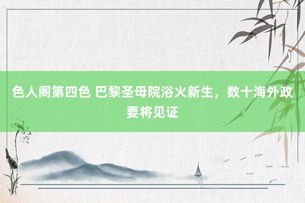 色人阁第四色 巴黎圣母院浴火新生，数十海外政要将见证