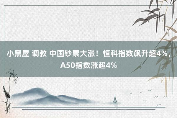 小黑屋 调教 中国钞票大涨！恒科指数飙升超4%，A50指数涨超4%