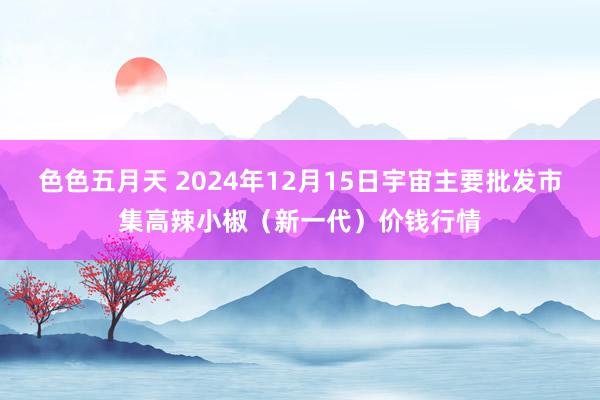 色色五月天 2024年12月15日宇宙主要批发市集高辣小椒（新一代）价钱行情