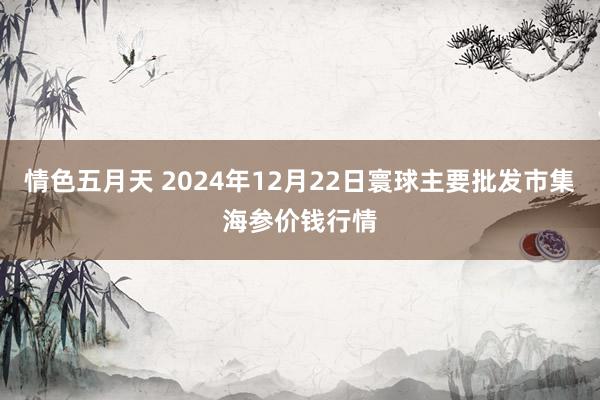 情色五月天 2024年12月22日寰球主要批发市集海参价钱行情