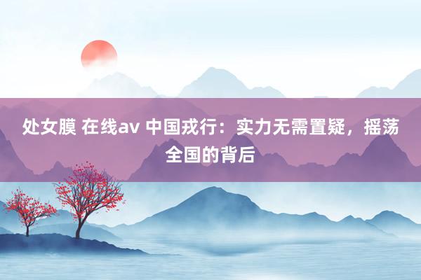 处女膜 在线av 中国戎行：实力无需置疑，摇荡全国的背后