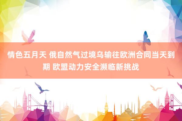 情色五月天 俄自然气过境乌输往欧洲合同当天到期 欧盟动力安全濒临新挑战