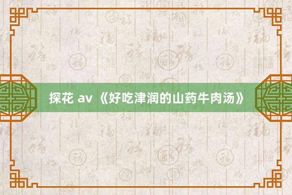 探花 av 《好吃津润的山药牛肉汤》