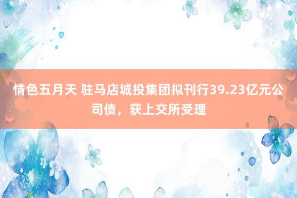 情色五月天 驻马店城投集团拟刊行39.23亿元公司债，获上交所受理