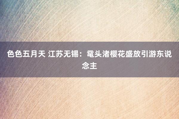 色色五月天 江苏无锡：鼋头渚樱花盛放引游东说念主