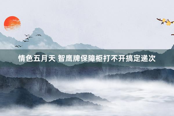 情色五月天 智鹰牌保障柜打不开搞定递次