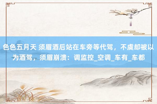 色色五月天 须眉酒后站在车旁等代驾，不虞却被以为酒驾，须眉崩溃：调监控_空调_车有_车都