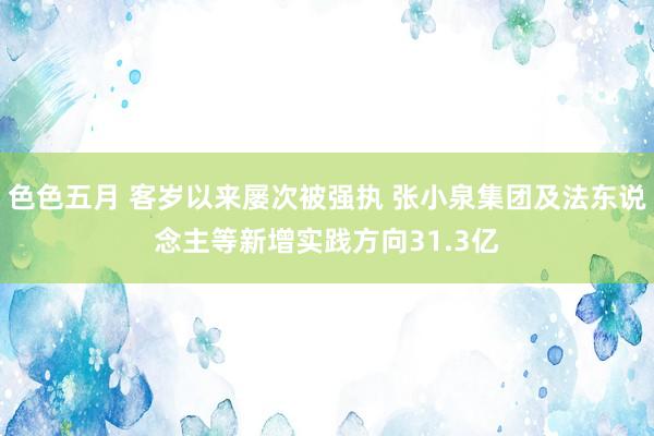 色色五月 客岁以来屡次被强执 张小泉集团及法东说念主等新增实践方向31.3亿