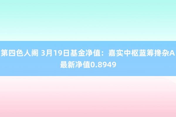 第四色人阁 3月19日基金净值：嘉实中枢蓝筹搀杂A最新净值0.8949