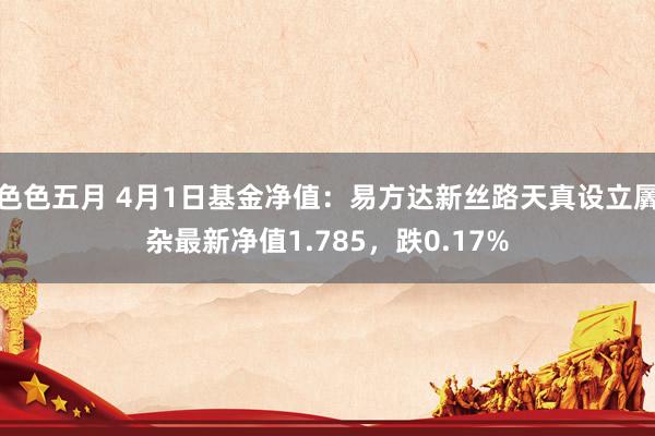 色色五月 4月1日基金净值：易方达新丝路天真设立羼杂最新净值1.785，跌0.17%