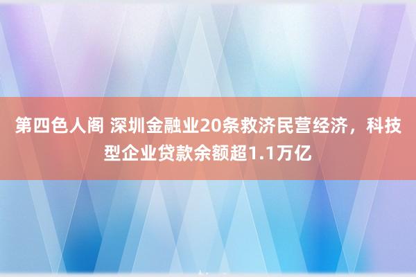 第四色人阁 深圳金融业20条救济民营经济，科技型企业贷款余额超1.1万亿