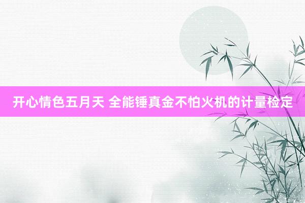 开心情色五月天 全能锤真金不怕火机的计量检定