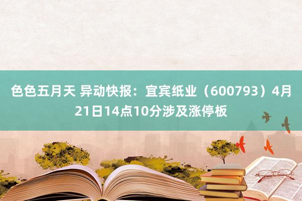 色色五月天 异动快报：宜宾纸业（600793）4月21日14点10分涉及涨停板