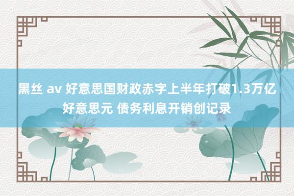 黑丝 av 好意思国财政赤字上半年打破1.3万亿好意思元 债务利息开销创记录