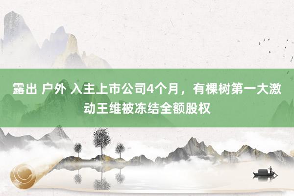 露出 户外 入主上市公司4个月，有棵树第一大激动王维被冻结全额股权