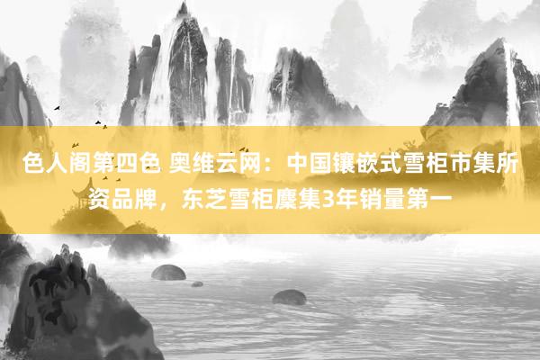 色人阁第四色 奥维云网：中国镶嵌式雪柜市集所资品牌，东芝雪柜麇集3年销量第一