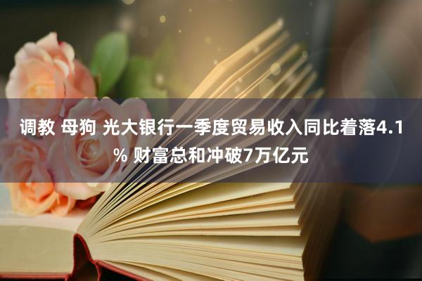 调教 母狗 光大银行一季度贸易收入同比着落4.1% 财富总和冲破7万亿元